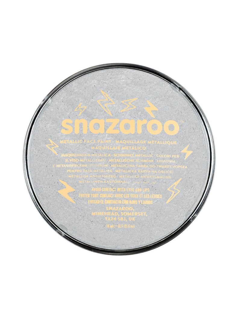 Snazaroo Metallic Face and Body Paint, 18.8g (0.66-oz) Pot, Silver - Image 2