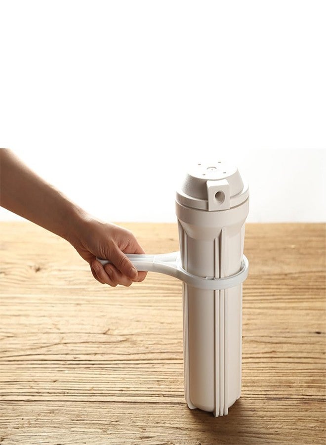 MEETOOT مفتاح ربط موزع المياه من MEETOOT، قطعتان، ملحقات عالمية لتنقية المياه، زجاجة فلتر مقاس 10 بوصات، غطاء فلتر، مفتاح ربط، غطاء غشاء، أداة إزالة الغطاء، مادة البولي بروبيلين - Image 5