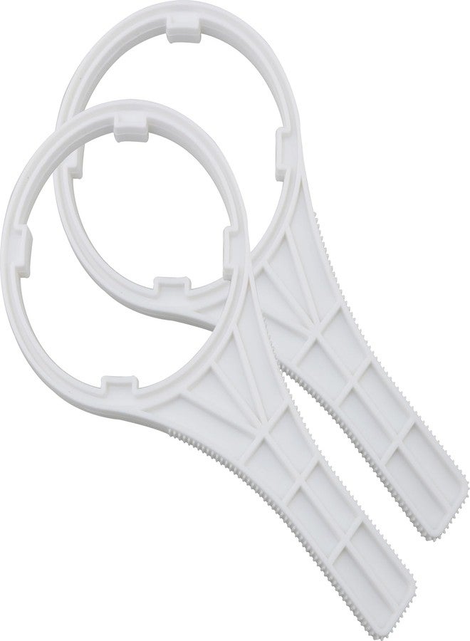 MEETOOT مفتاح ربط موزع المياه من MEETOOT، قطعتان، ملحقات عالمية لتنقية المياه، زجاجة فلتر مقاس 10 بوصات، غطاء فلتر، مفتاح ربط، غطاء غشاء، أداة إزالة الغطاء، مادة البولي بروبيلين - Image 1