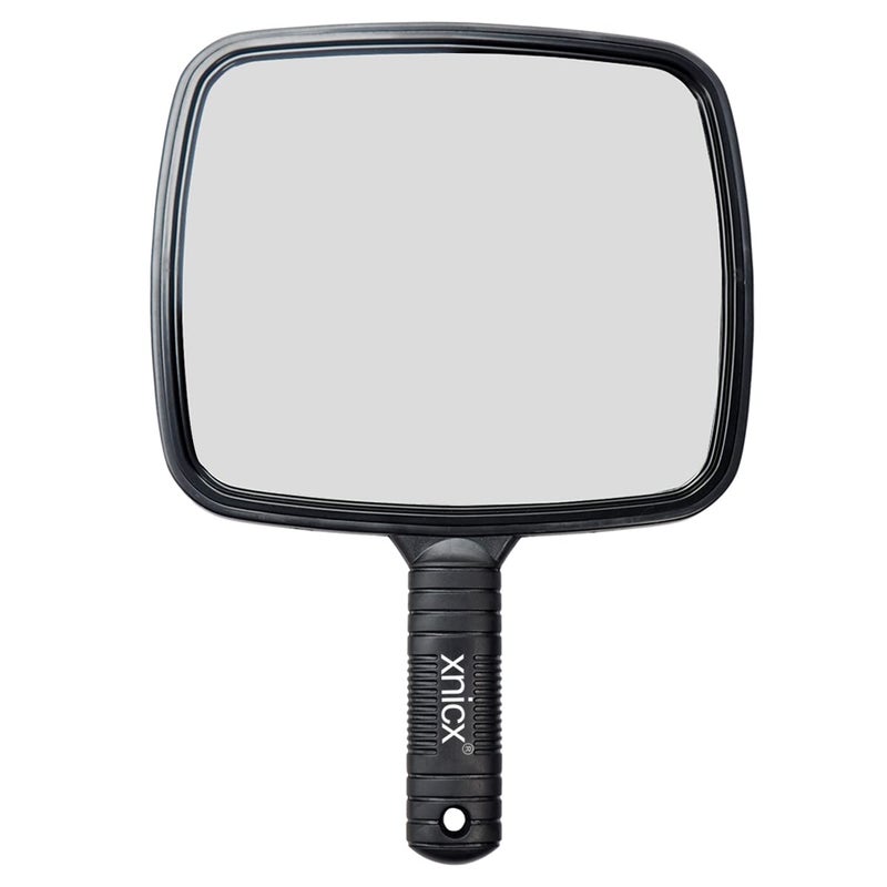 xnicx Hairdressing Hand Mirror Professional Handheld Salon Barbers Hairdressers Paddle Mirror Tool with Handle - Image 1