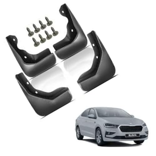 Autokaar OE Type/Box Type Car Mud Flap for Skoda Slavia, Black - Image 1