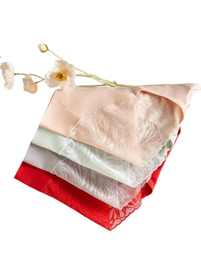 Aimer Women'S Thin And Breathable Cotton High-Waisted Underwear Alb23603 Red 160 - Image 3