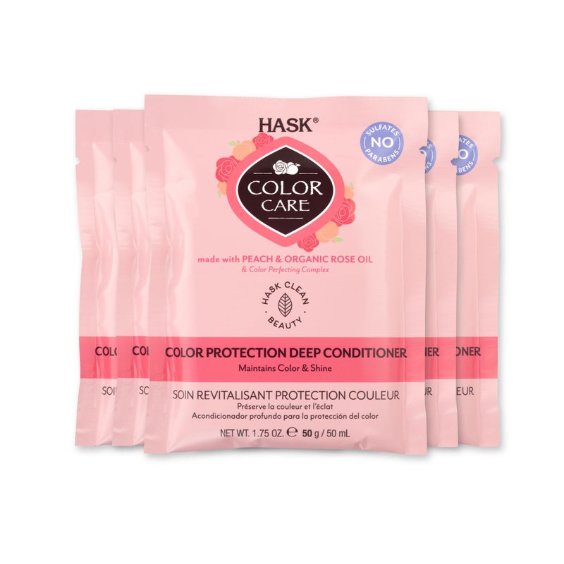 HASK COLOR CARE Deep Conditioner Treatments for colored hair, color safe, gluten free, sulfate free, paraben free - Pack of 6 - Image 1