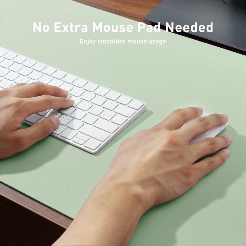 Aothia Large PU Leather Desk Pad Protector â€“ Non-Slip Mouse Pad & Writing Mat for Office/Home, Waterproof, Easy to Clean (31.5" x 15.7", Aqua) - Image 3