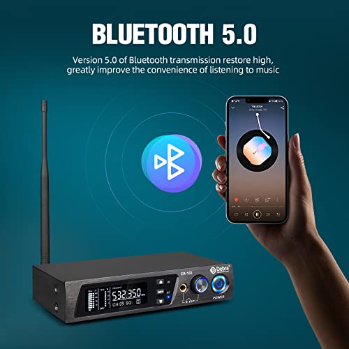 D Debra Audio PRO ER-102 UHF IEM Mono Wireless in Ear Monitor System with Monitoring Type for Stage, Band, Recording Studio,Guitar, Live Performance (Single Channel, 2 Bodypack) - Image 3