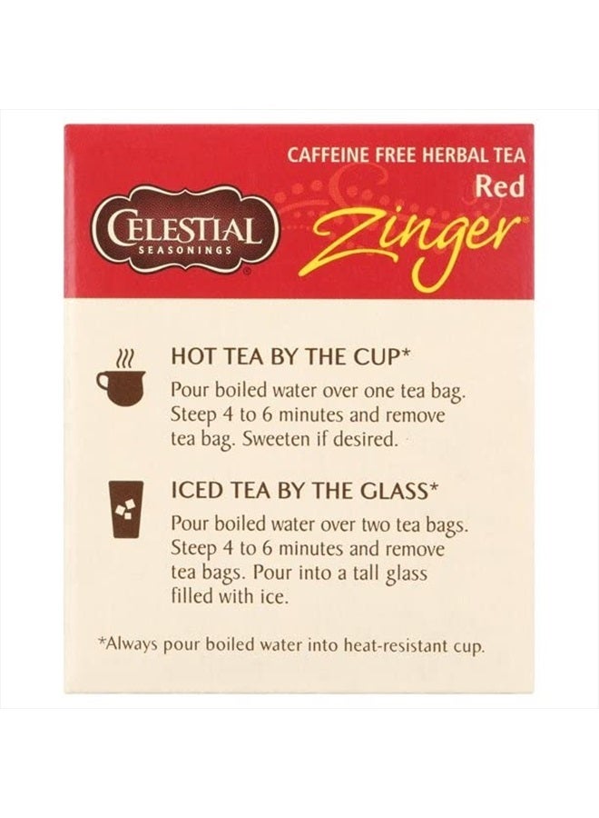 CELESTIAL SEASONINGS شاي أعشاب خالي من الكافيين، ريد زينجر 20 حبة (عبوة من 12) - Image 4