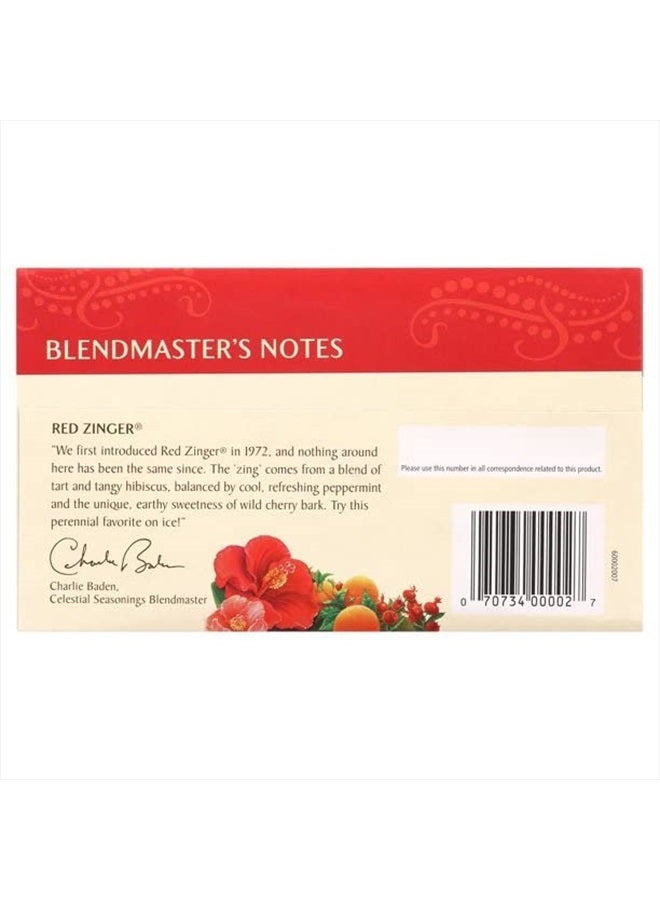 CELESTIAL SEASONINGS شاي أعشاب خالي من الكافيين، ريد زينجر 20 حبة (عبوة من 12) - Image 3