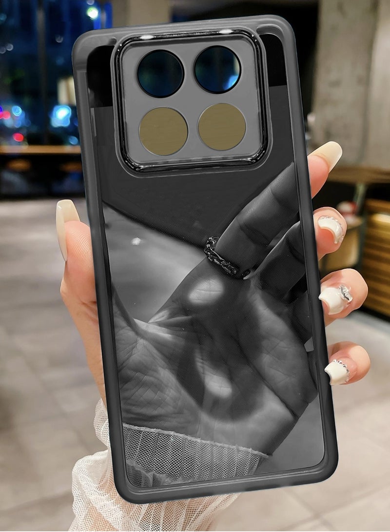 دبليو تيك غطاء خلفي لهاتف شاومي ريدمي نوت 15 برو 5G 2025 شفاف وناعم من السيليكون لحماية عدسة الكاميرا، نحيف جدًا، أنيق، بإطار كاميرا مطلي بالكهرباء - أسود - Image 2