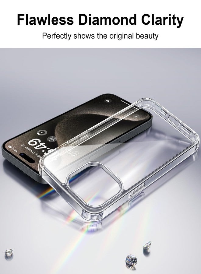 HOOMIL Case for iPhone 15 Pro 6.1-Inch, Anti-Yellowing, Drop Protection, Anti-Scratch Transparent Hard Back Phone Cover (Crystal Clear) - Image 3