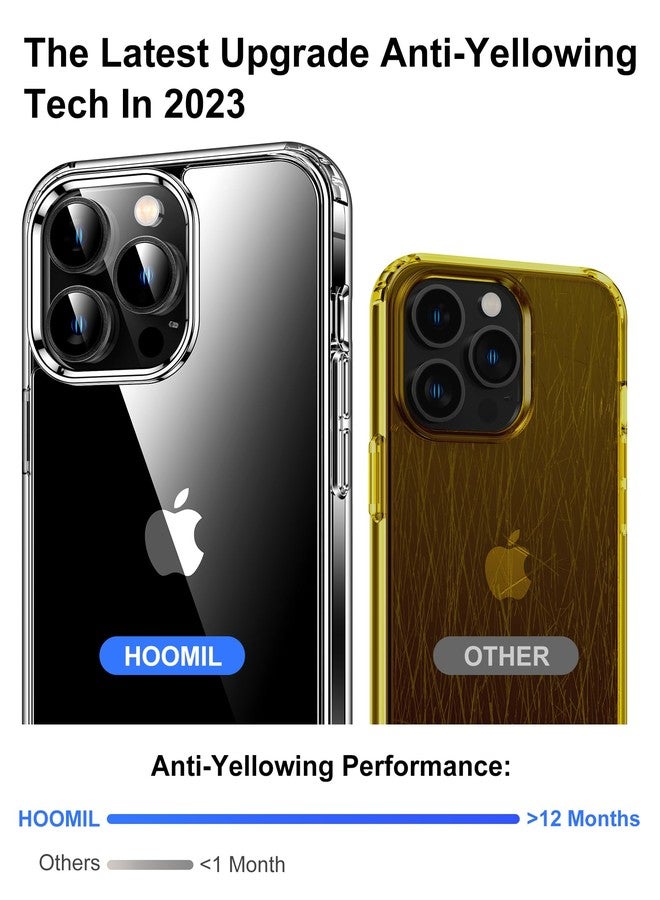 HOOMIL Case for iPhone 15 Pro 6.1-Inch, Anti-Yellowing, Drop Protection, Anti-Scratch Transparent Hard Back Phone Cover (Crystal Clear) - Image 4
