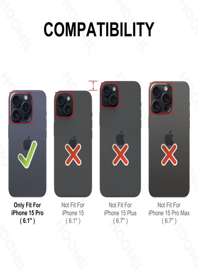HOOMIL Case for iPhone 15 Pro 6.1-Inch, Anti-Yellowing, Drop Protection, Anti-Scratch Transparent Hard Back Phone Cover (Crystal Clear) - Image 2