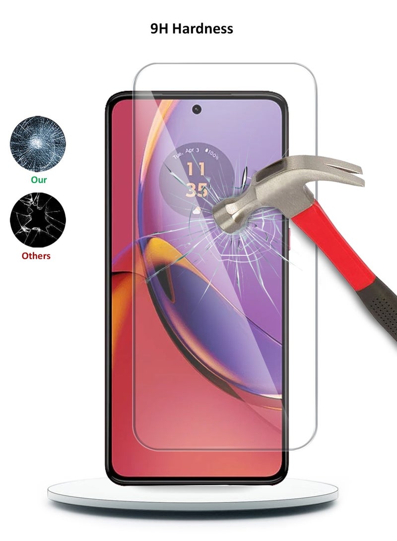 Techie واقي شاشة زجاجي مقوى عالي الدقة لهاتف Motorola Moto G84 - مضاد للانعكاس ومضاد للفقاعات بدرجة صلابة 9H 0.33 مم وحواف مستديرة وسهولة التركيب - Image 5