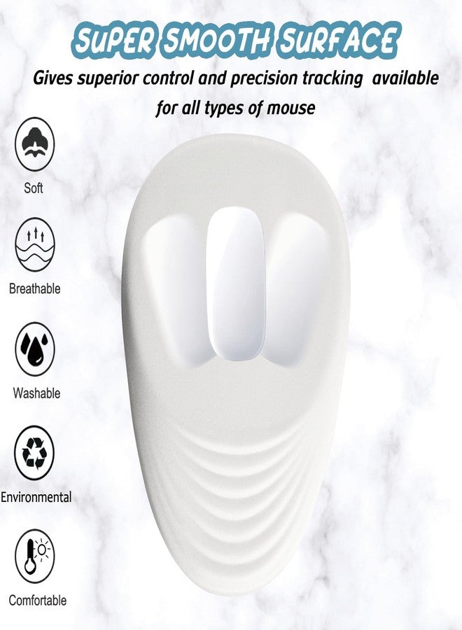 Armanza Ergonomic Mouse Pad Wrist Support, Mouse Pad with Wrist Rest, Entire Memory Foam & Non-Slip PU Base MousePads with Stepped-Wedge Design for Pain Relief, Desk, Office, Home, Vanilla Cream - Image 4