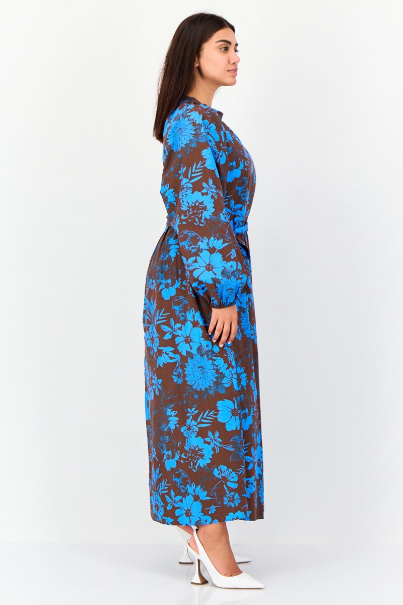Another Sunday Women Floral Print Belted Shift Dress, Multicolor - Image 2