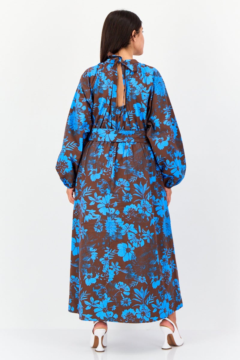 Another Sunday Women Floral Print Belted Shift Dress, Multicolor - Image 3