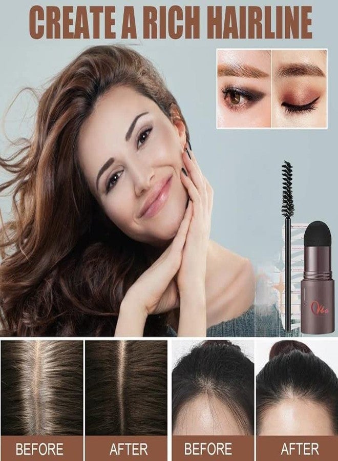VBA Hair Shadow Powder Hairline Powder Stick Thinning Hair, Root Touch-Up Powder Quickly Cover Hair Fall Hair Root Concealer for Hair Loss (BROWN) - Image 2