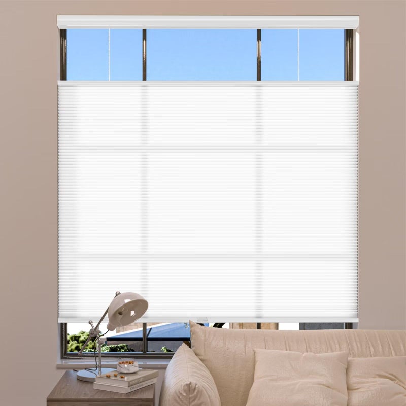 MYshade Top Down Bottom Up Shades Light Filtering Shade Cordless Blinds for Indoor Windows Honeycomb Cellular Sheer Window Blinds  Shades Easy to Install 36 W X 72 H White