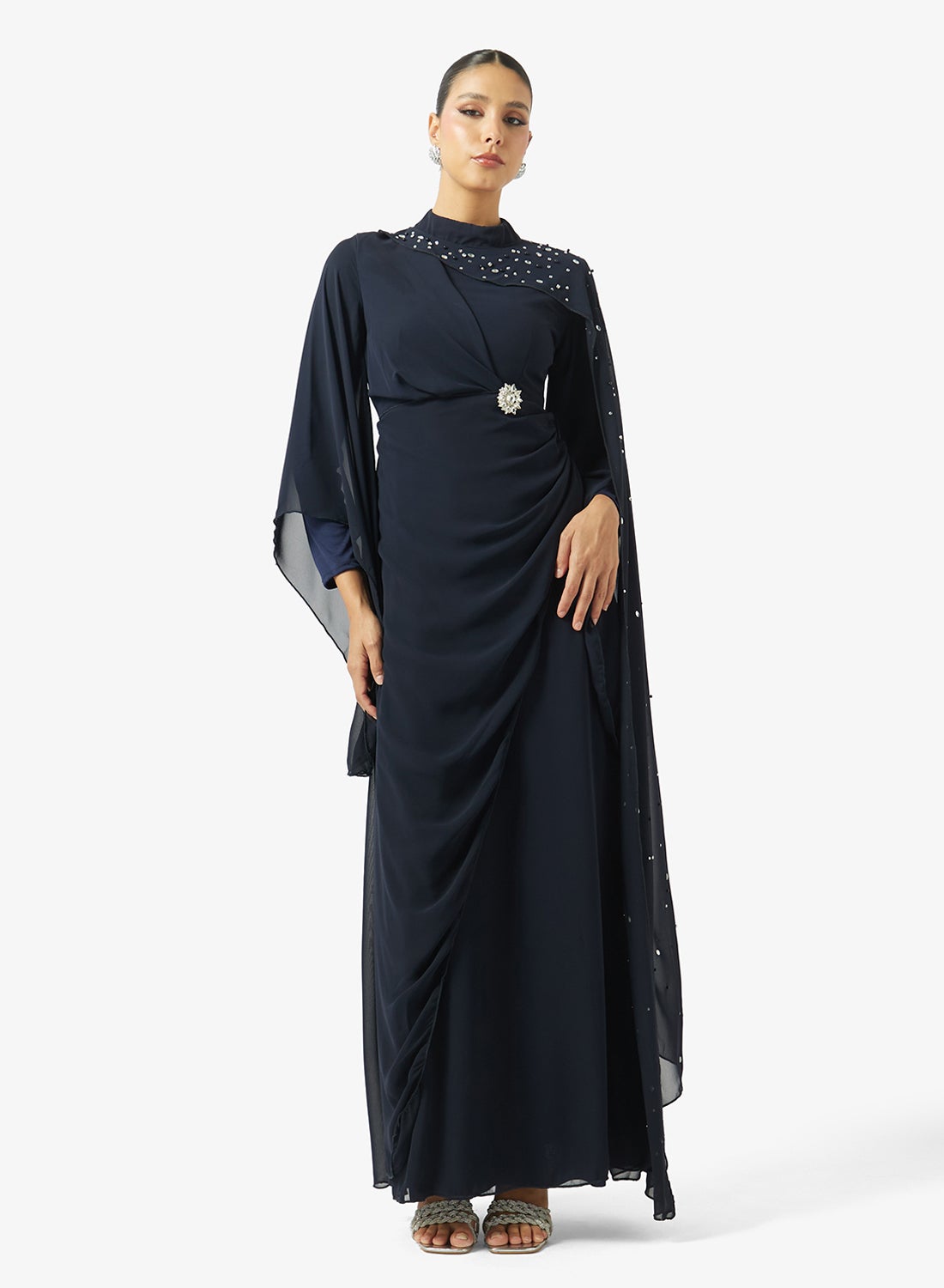 Draped A-line Dress