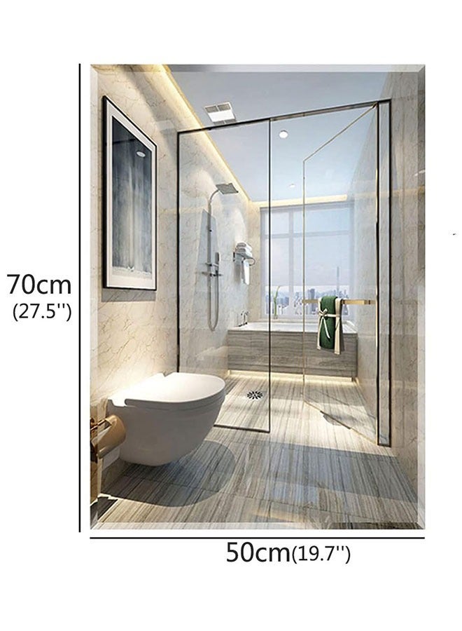 GoldenLike Bathroom Mirror,Wall Mirror Self Adhesive Full Length Mirror Modern Large Hanging Dressing Mirror Wall Mounted Vanity Makeup Mirror For Bathroom Vanity Living Room Lhj-151-50X70 Cm  - Image 4