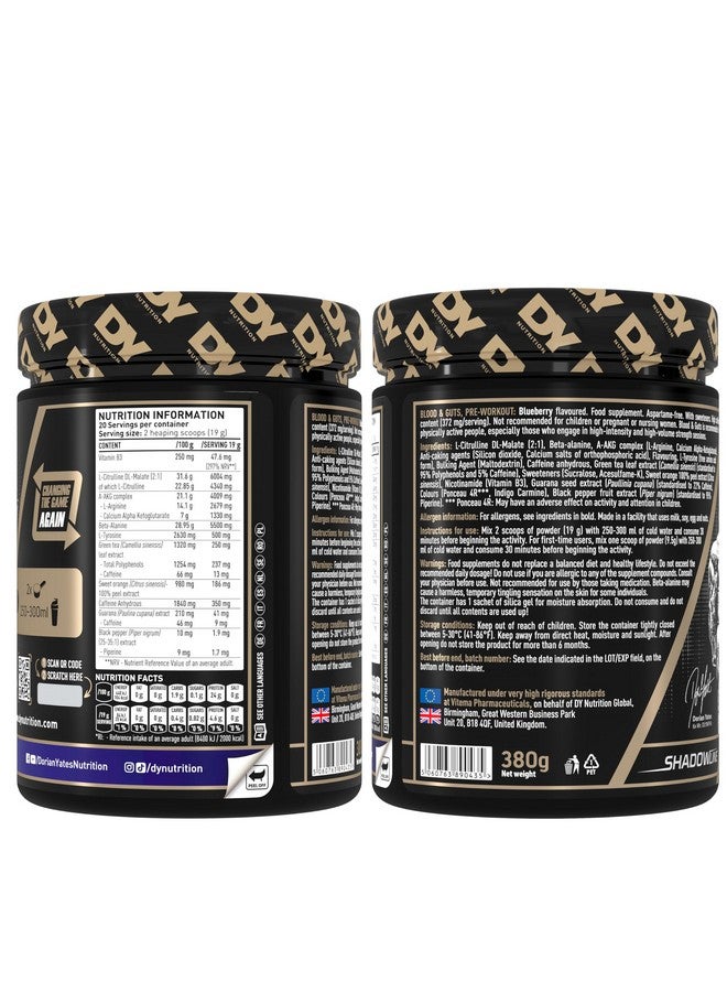 DY NUTRITION Dorian Yates DY Nutrition Blood and Guts 380g, Blueberry  - Image 2