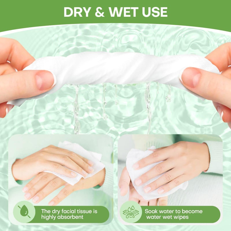 Fancyou Disposable Face Towel 12"x9" Thicken, 20 Pack Compressed Towel Tablets, Clean Reusable Face Cloths, Compact Mini Portable Cotton Washcloths for Travel Beauty Gym BBQ Home Office Use - Image 5