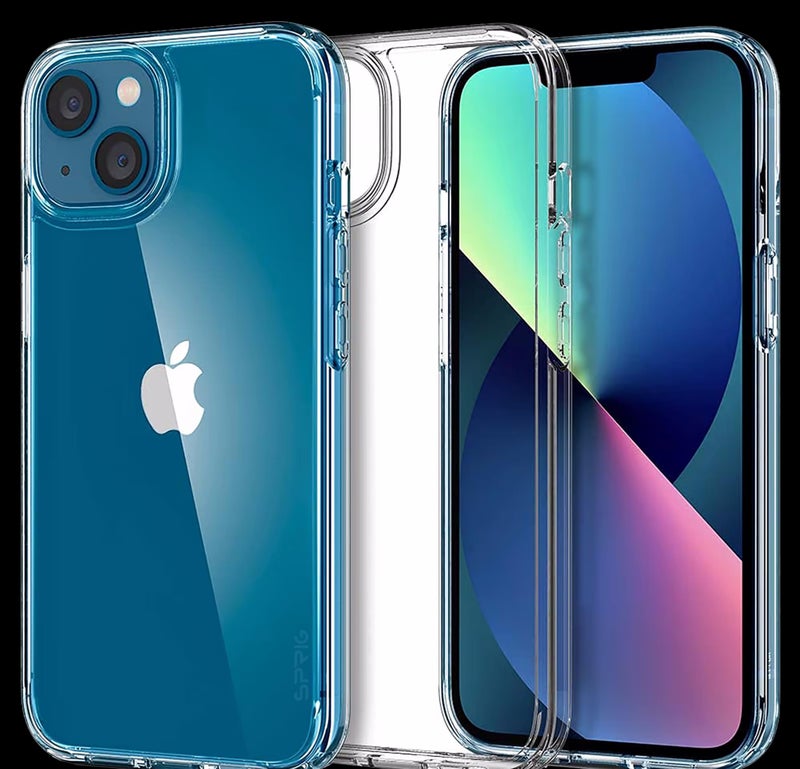 SPRIG Compatible with Apple iPhone 13 Armor Case with Clip Premium Back Case Bumper Cover with Camera Protection Drop Tested Shock Proof for Boys and Girls (Black) - Image 2