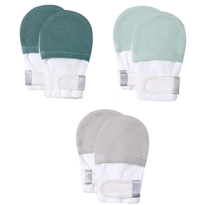 HAPIU Baby Mitten,3 Pack, Emerald&Sage&Storm, 6-12 Months - Image 1