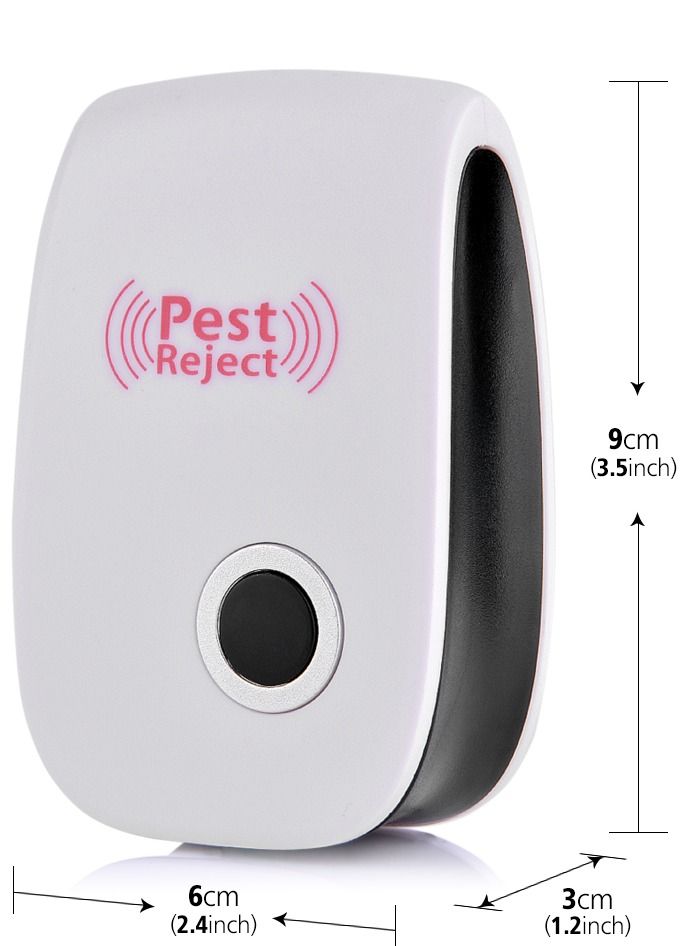 Pest Reject جهاز طرد الآفات الإلكتروني بالموجات فوق الصوتية لطرد الفئران والصراصير والحشرات والجرذان والعناكب والبعوض ومبيد الآفات ومكافحة الآفات المنزلية - Image 2
