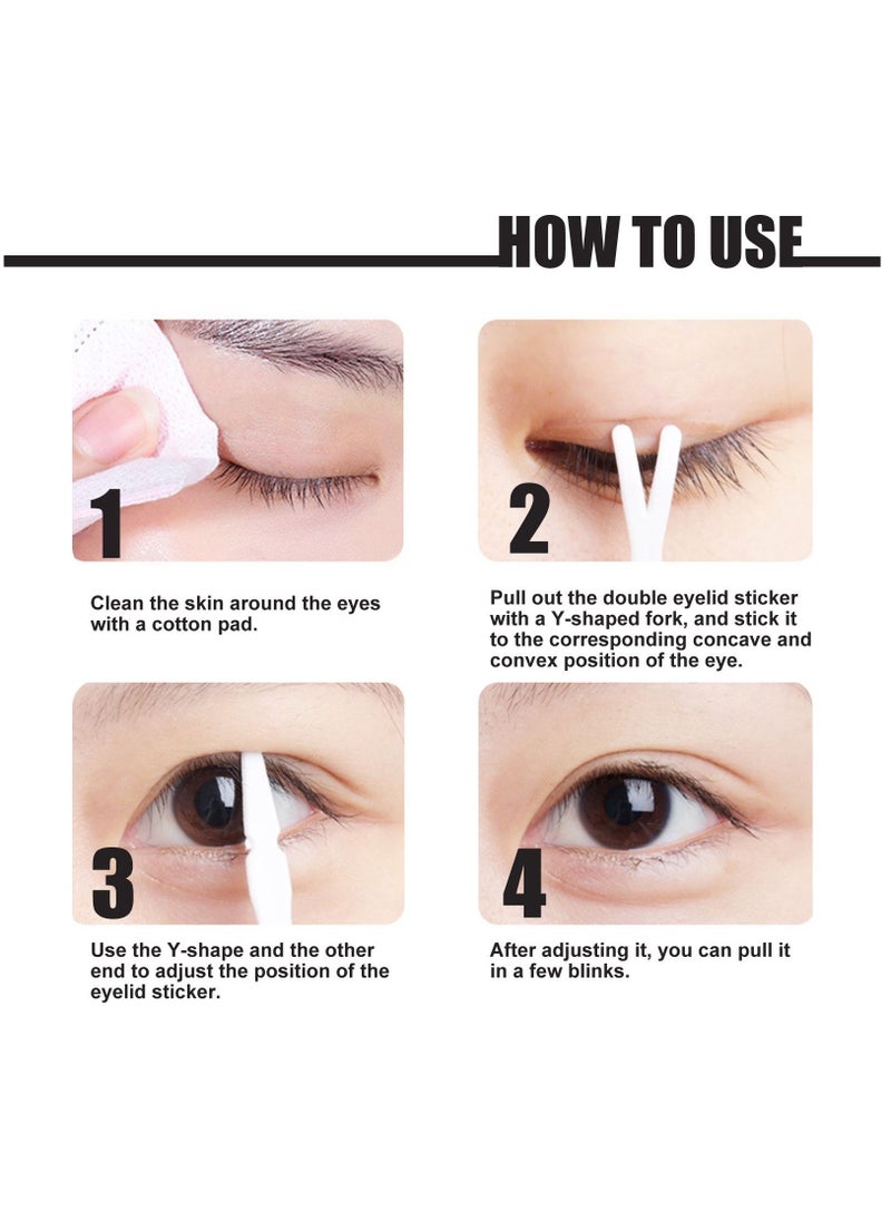 Jaysuing - 480 Pieces Double Eyelid Styling Kit Eyelid Tape Breathable and Waterproof Eyelid Lifter Strips Invisible Lids Double Eyelid Strips with Fork Rods and Tweezers for Droopy Uneven Hooded Eyes - Image 1