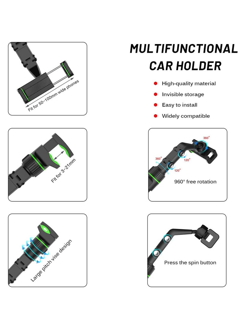 حامل هاتف السيارة، دوران 360 درجة قابل للتعديل، تعليق قابل للتعديل - Image 5