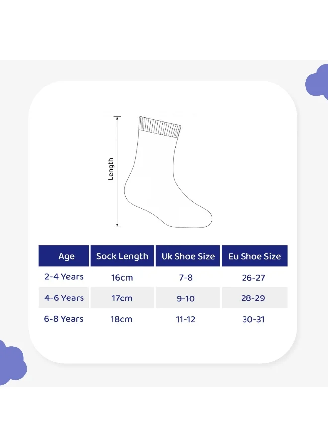 Luay Navy Blue LUAY Kids Cotton Rich School Socks Pack of 3 | Unisex Ankle Length Socks for Boys & Girls | Soft Breathable Stretch Socks | Everyday School & Casual Wear | Navy  | Best Price UAE