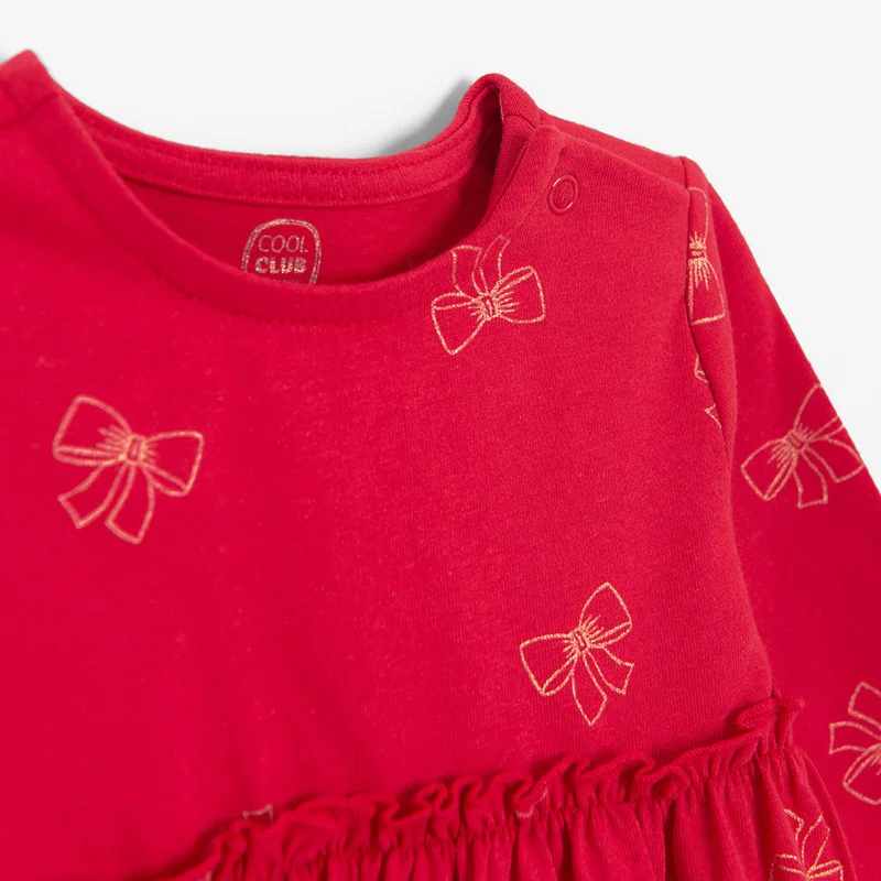 Cool Club by SMYK RED COTTON DRESS L/S
