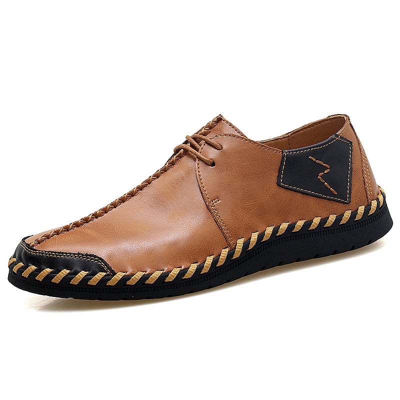 Men'S Casual Leather Shoes Breathable Leather Shoes Men'S Retro Soft Handmade Shoes Men'S Leather Shoes - Image 4
