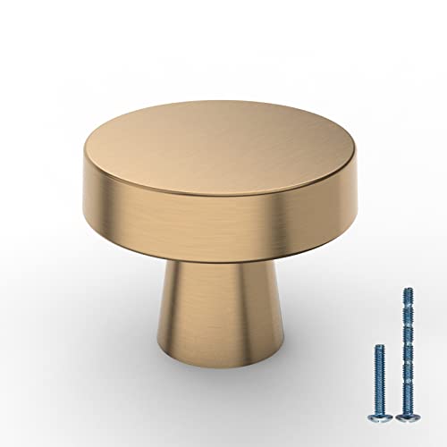 KNOKLOCK 10 Pack Kitchen Cabinet Knob Champagne Bronze Round Dresser Knobs Gold Drawer Knobs Kitchen Cabinet Hardware Knobs for Dresser Drawers - Image 1