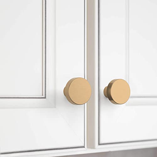 KNOKLOCK 10 Pack Kitchen Cabinet Knob Champagne Bronze Round Dresser Knobs Gold Drawer Knobs Kitchen Cabinet Hardware Knobs for Dresser Drawers - Image 4