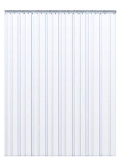 2mm PVC AC Strip Door Curtains (6 Strips) for Commercial Doorways With Hanging Stainless Steel Channel Bar, Readymade Refrigeration Grade Transparent Door Curtains (Coverage 2.7 x 1 Meter)