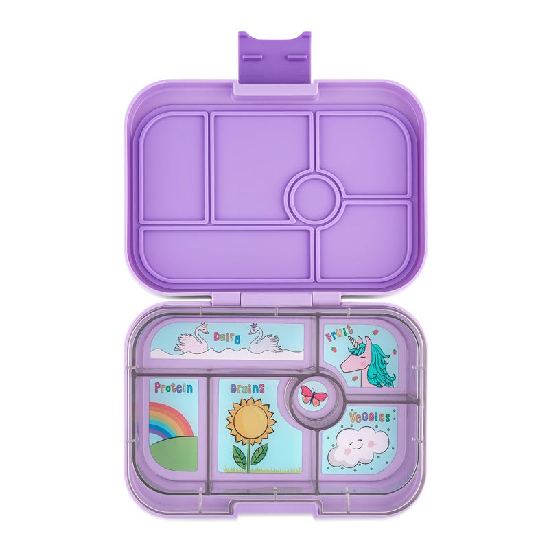 Yumbox Original Leakproof Bento Lunch Box Container for Kids Lavande Purple Unicorn