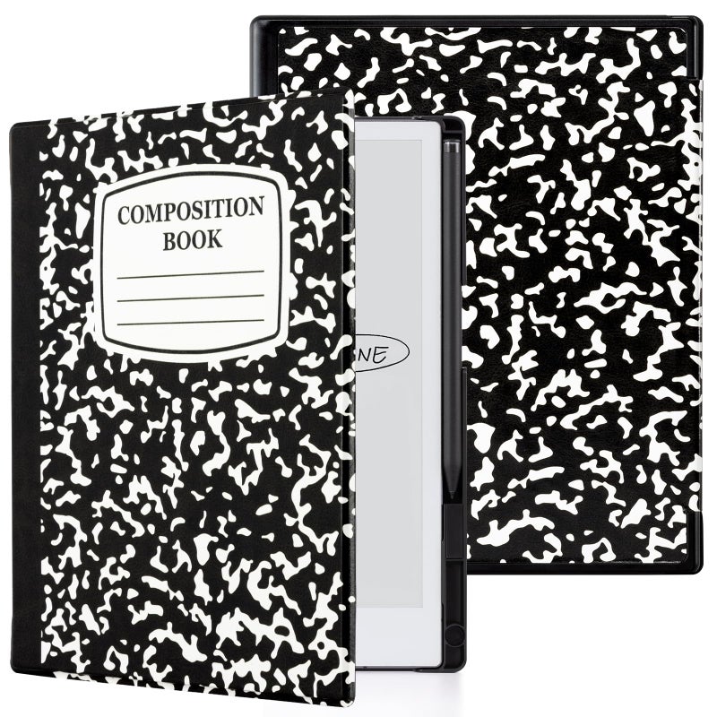 CoBak Case for Remarkable 2 Paper Tablet - Lightweight and Protective Book Folio Cover with Built-in Pen Holder - for 10.3" 2020 Released, Black Notebook - Image 2