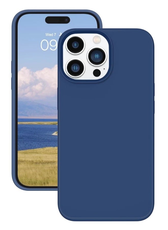 YJS iPhone 15 Pro Max Case 6.7 Inch Liquid Gel Silicone iPhone 15 Pro Max Cover Inside Microfiber Soft Silky Touch Anti-Scratch Thin Shockproof Cover Compatible with iPhone 15 Pro Max - Image 1