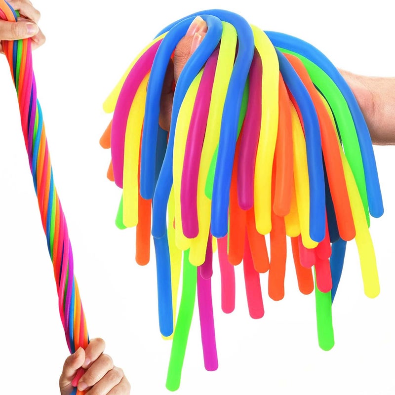 Rtinsd Small Stretchy String Noodles 30 Packs Children Sensory Stretch Strings Fidget Toys for School Classroom Rewards Back to School Birthday Party Favors and Prizes Treasure Box Toys - Image 3