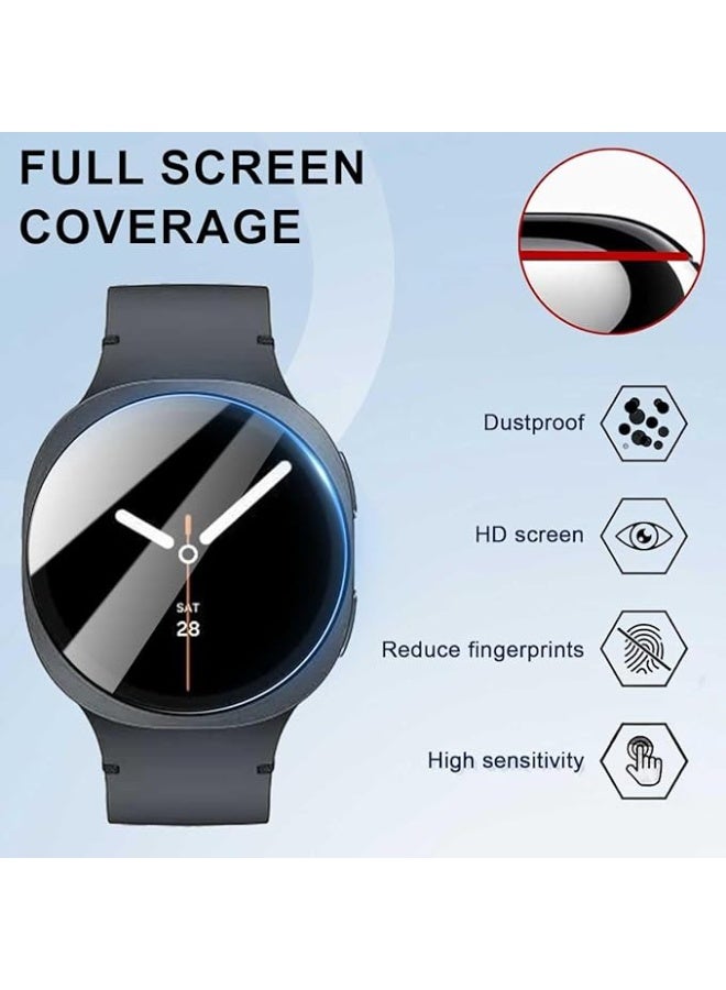 Tersely 3 Pack Screen Protector for Samsung Galaxy Watch 8/7/6/5/4/FE 40MM, 9H Hardness Tempered Glass Film Guard - Image 3