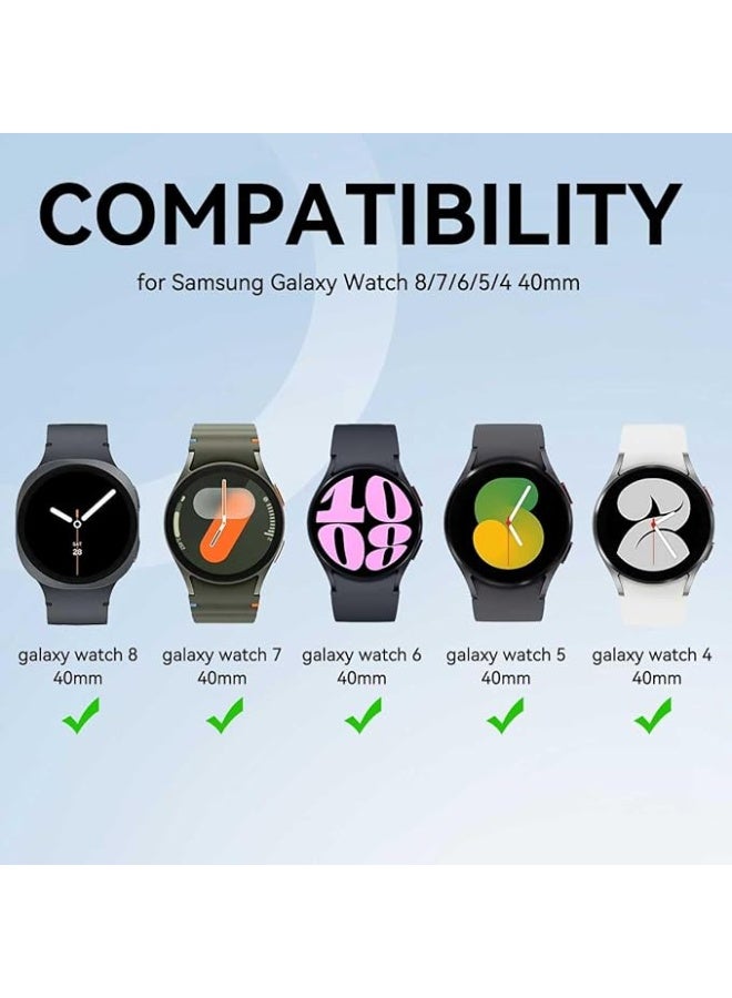 Tersely 3 Pack Screen Protector for Samsung Galaxy Watch 8/7/6/5/4/FE 40MM, 9H Hardness Tempered Glass Film Guard - Image 1