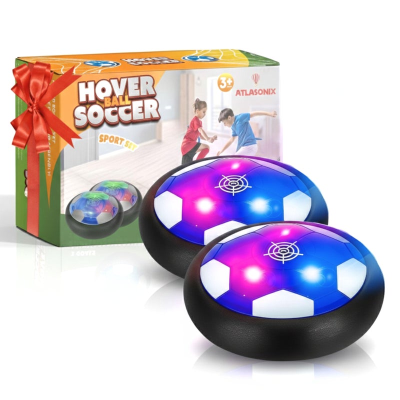Atlasonix Hover Soccer Ball - Indoor Soccer Ball, Indoor Flying Toy Games (2 Floating Disk) Boy Birthday Gifts, Indoor Silent Game | 2 in 1 Pack - Image 1