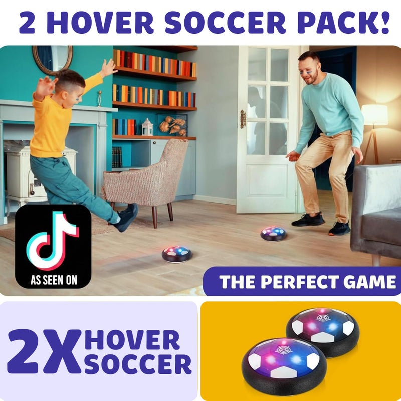 Atlasonix Hover Soccer Ball - Indoor Soccer Ball, Indoor Flying Toy Games (2 Floating Disk) Boy Birthday Gifts, Indoor Silent Game | 2 in 1 Pack - Image 4