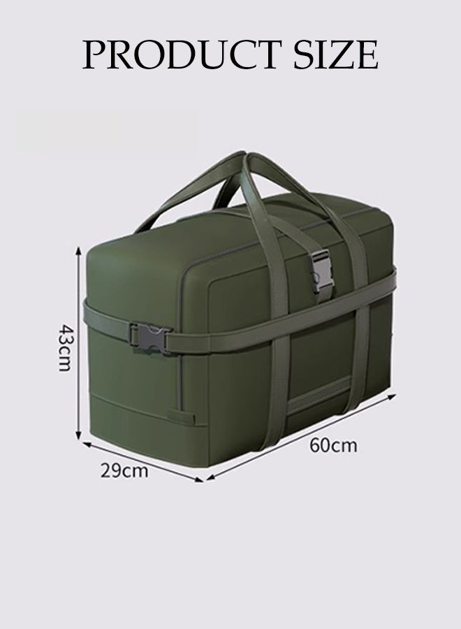 DUNISO حقيبة تخزين كبيرة مقاومة للماء مع سحابات، حقيبة كبيرة قابلة لإعادة الاستخدام مناسبة للبطانيات، الغسيل، الملابس واللحاف، حقيبة تخزين أكسفورد كبيرة جدًا مع مقبضات معززة - Image 2