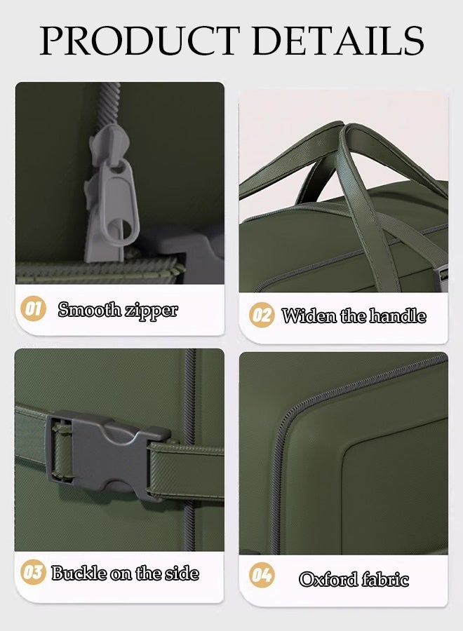 DUNISO حقيبة تخزين كبيرة مقاومة للماء مع سحابات، حقيبة كبيرة قابلة لإعادة الاستخدام مناسبة للبطانيات، الغسيل، الملابس واللحاف، حقيبة تخزين أكسفورد كبيرة جدًا مع مقبضات معززة - Image 3