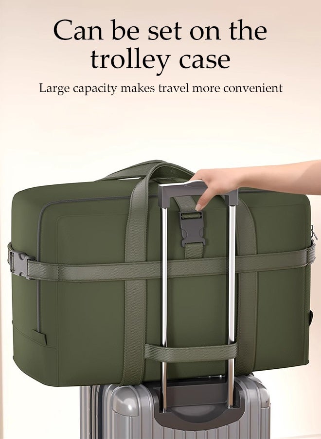 DUNISO حقيبة تخزين كبيرة مقاومة للماء مع سحابات، حقيبة كبيرة قابلة لإعادة الاستخدام مناسبة للبطانيات، الغسيل، الملابس واللحاف، حقيبة تخزين أكسفورد كبيرة جدًا مع مقبضات معززة - Image 4