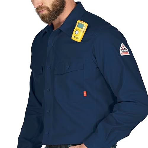 Bulwark FR Bulwark Men's iQ Series Endurance Collection FR Work Shirt, Navy, Large - Image 4