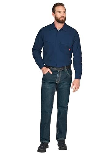 Bulwark FR Bulwark Men's iQ Series Endurance Collection FR Work Shirt, Navy, Large - Image 1