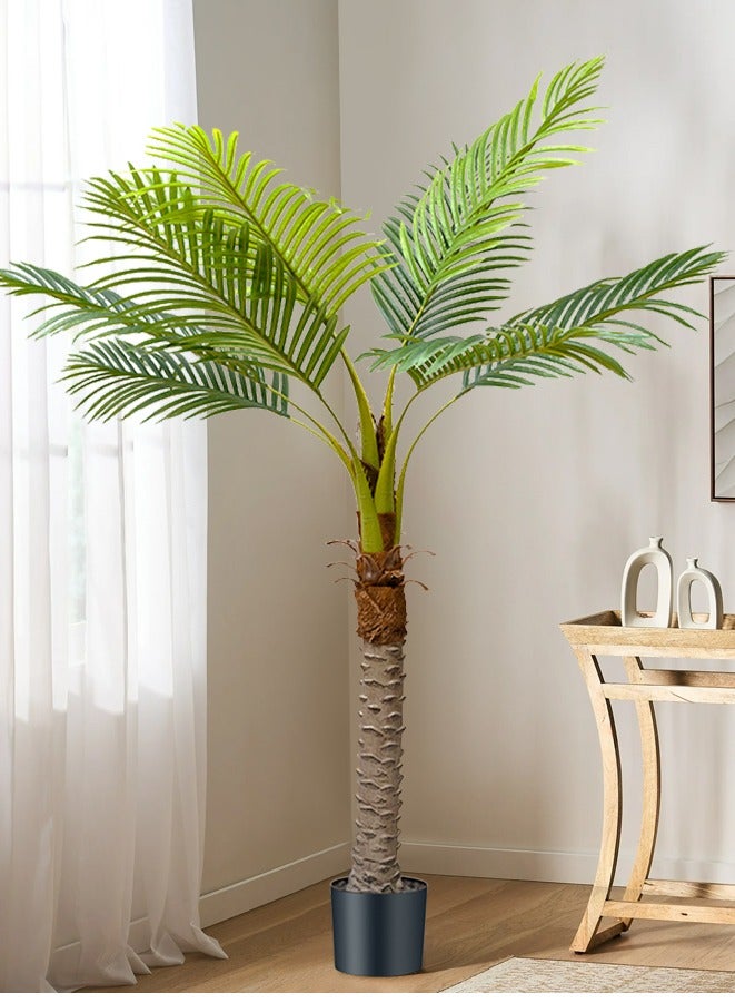 Generic Artificial Areca Palm Plant 160CM Fake Tropical Palm Tree, Faux Dypsis Lutescens Plants in Pot for Indoor Outdoor House Home Office Garden Modern Decoration Housewarming Gift-Set  - Image 5